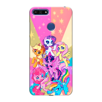 Силиконовый противоударный чехол на Huawei Honor 7A Pro с принтом My little pony Дружба чудо Силиконовый противоударный чехол на Huawei Honor 7A Pro с принтом My little pony Дружба чудо