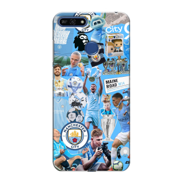 Силиконовый противоударный чехол на Huawei Honor 7A Pro с принтом Man City Манчестер Сити Силиконовый противоударный чехол на Huawei Honor 7A Pro с принтом Man City Манчестер Сити