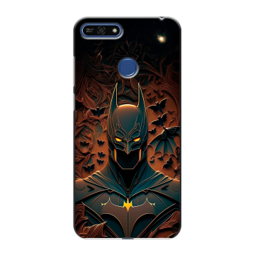 Силиконовый противоударный чехол на Huawei Honor 7A Pro с принтом Batman Бэтмен Силиконовый противоударный чехол на Huawei Honor 7A Pro с принтом Batman Бэтмен