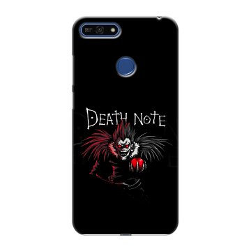 Силиконовый противоударный чехол на Huawei Honor 7A Pro с принтом Death note Тетрадь смерти
