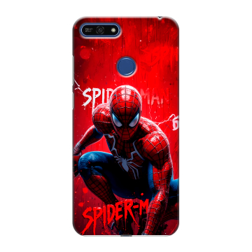 Силиконовый противоударный чехол на Huawei Honor 7A Pro с принтом Spiderman Человек паук