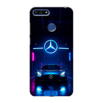Силиконовый противоударный чехол на Huawei Honor 7A Pro с принтом Mercedes Мерседес Силиконовый противоударный чехол на Huawei Honor 7A Pro с принтом Mercedes Мерседес