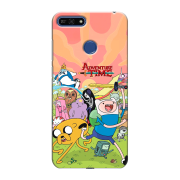 Силиконовый противоударный чехол на Huawei Honor 7A Pro с принтом Adventure time Время приключений Силиконовый противоударный чехол на Huawei Honor 7A Pro с принтом Adventure time Время приключений