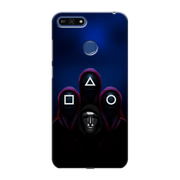 Силиконовый противоударный чехол на Huawei Honor 7A Pro с принтом Игра Кальмара Силиконовый противоударный чехол на Huawei Honor 7A Pro с принтом Игра Кальмара