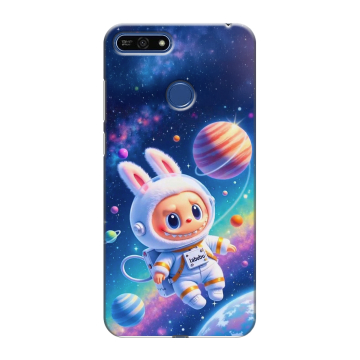 Силиконовый противоударный чехол на Huawei Honor 7A Pro с принтом Labubu Лабубу