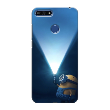 Силиконовый противоударный чехол на Huawei Honor 7A Pro с принтом Миньоны Силиконовый противоударный чехол на Huawei Honor 7A Pro с принтом Миньоны