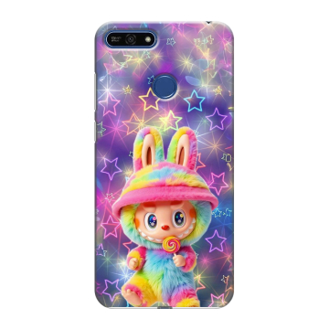 Силиконовый противоударный чехол на Huawei Honor 7A Pro с принтом Labubu Лабубу Силиконовый противоударный чехол на Huawei Honor 7A Pro с принтом Labubu Лабубу