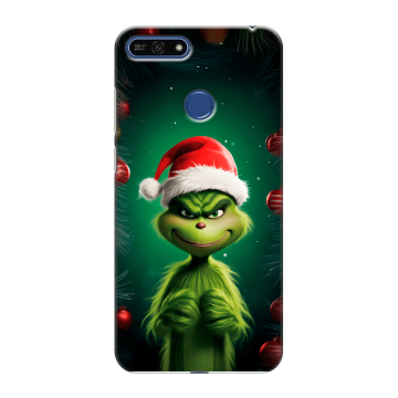 Силиконовый противоударный чехол на Huawei Honor 7A Pro с принтом Гринч Новый год Рождество Силиконовый противоударный чехол на Huawei Honor 7A Pro с принтом Гринч Новый год Рождество