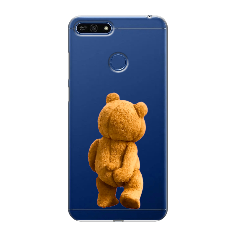 Силиконовый противоударный чехол на Huawei Honor 7A Pro с принтом Медведь Силиконовый противоударный чехол на Huawei Honor 7A Pro с принтом Медведь
