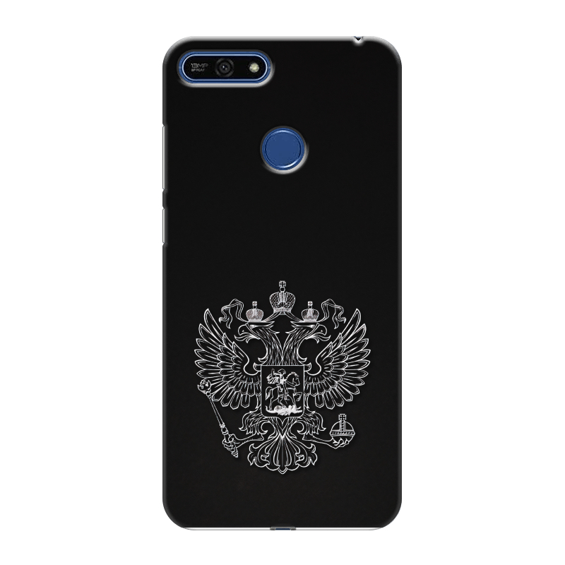 Силиконовый противоударный чехол на Huawei Honor 7A Pro с принтом Герб России Силиконовый противоударный чехол на Huawei Honor 7A Pro с принтом Герб России