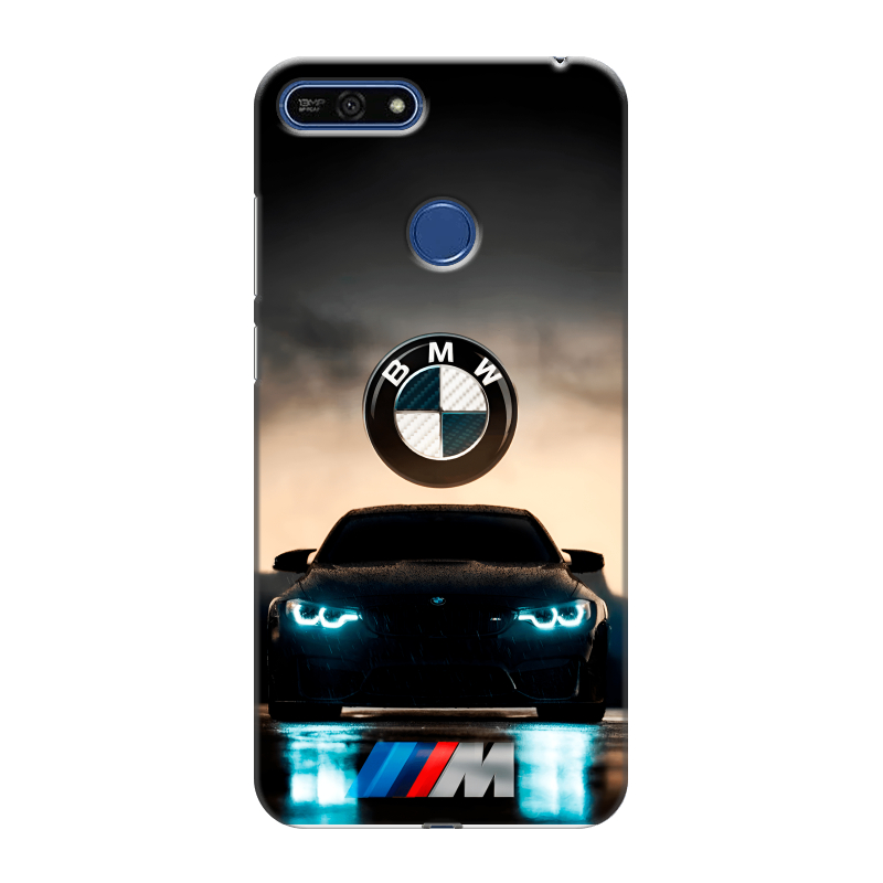 Силиконовый противоударный чехол на Huawei Honor 7A Pro с принтом БМВ BMW Силиконовый противоударный чехол на Huawei Honor 7A Pro с принтом БМВ BMW