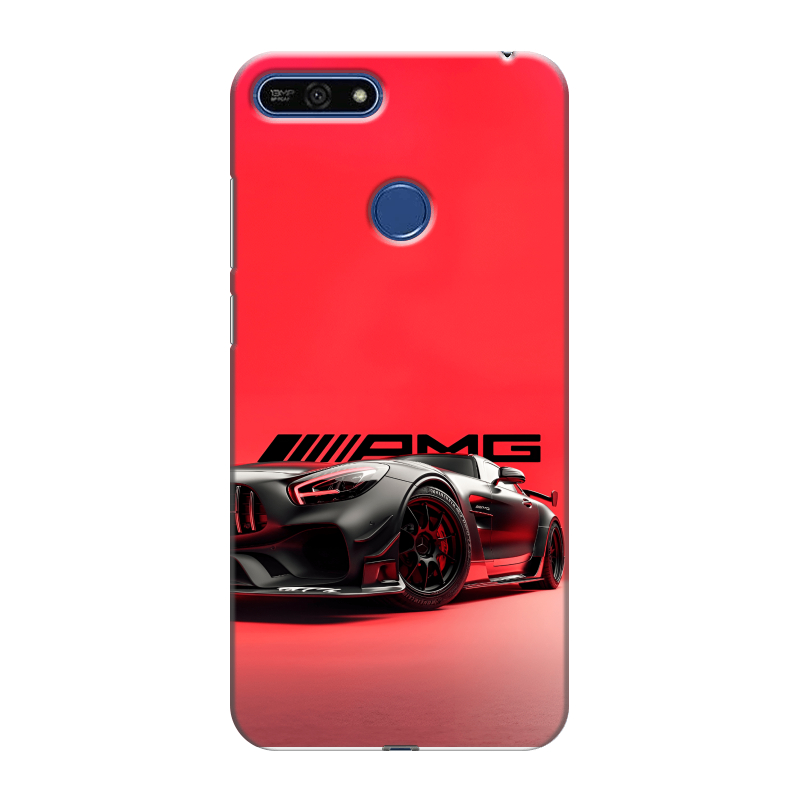 Силиконовый противоударный чехол на Huawei Honor 7A Pro с принтом Мерседес Mercedes AMG Силиконовый противоударный чехол на Huawei Honor 7A Pro с принтом Мерседес Mercedes AMG