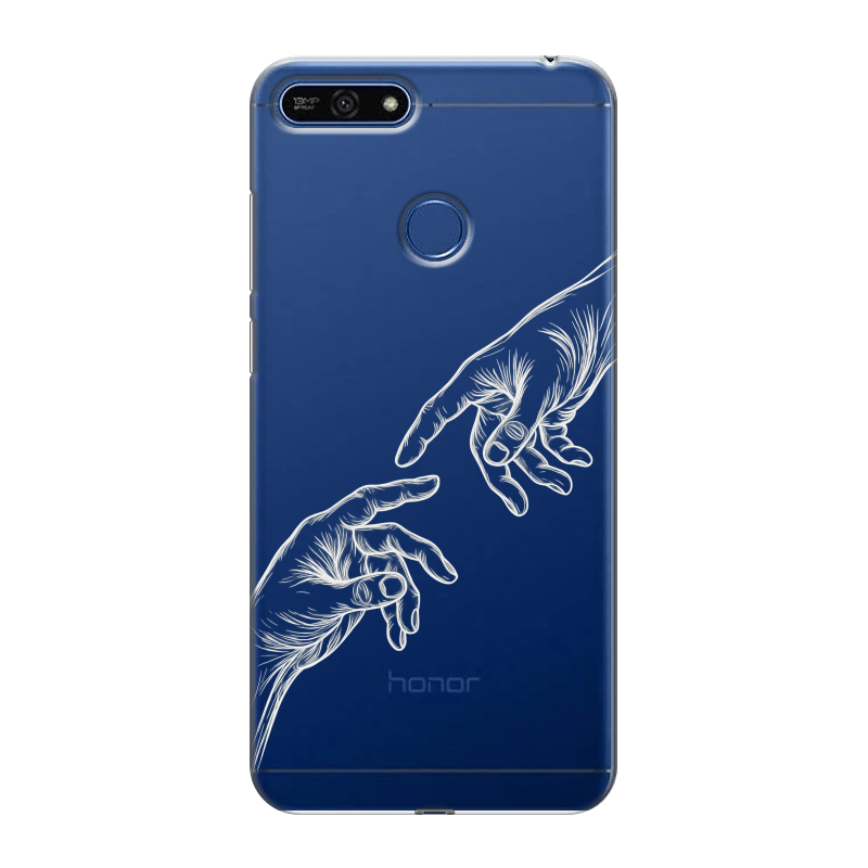 Силиконовый противоударный чехол на Huawei Honor 7A Pro с принтом Сотворение мира Силиконовый противоударный чехол на Huawei Honor 7A Pro с принтом Сотворение мира