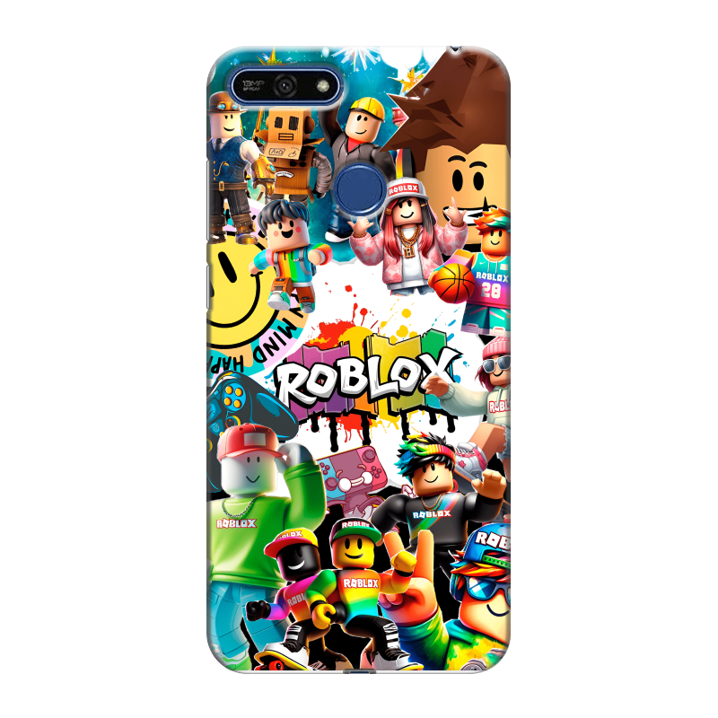 Силиконовый противоударный чехол на Huawei Honor 7A Pro с принтом Roblox Роблокс Силиконовый противоударный чехол на Huawei Honor 7A Pro с принтом Roblox Роблокс