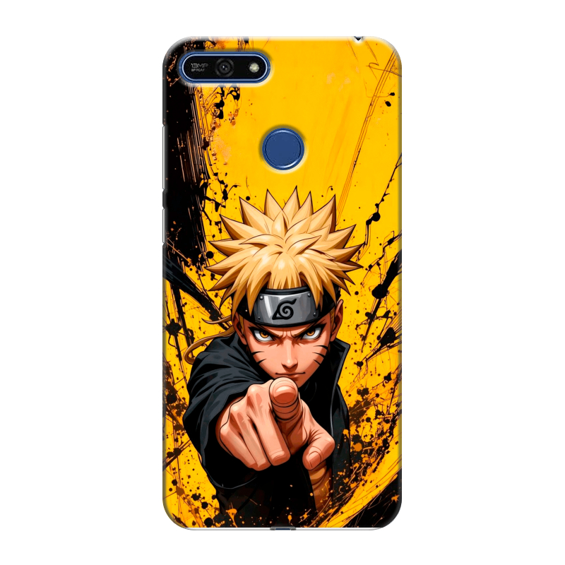 Силиконовый противоударный чехол на Huawei Honor 7A Pro с принтом Naruto Наруто Силиконовый противоударный чехол на Huawei Honor 7A Pro с принтом Naruto Наруто