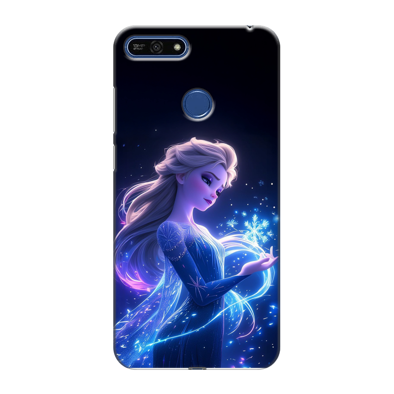 Силиконовый противоударный чехол на Huawei Honor 7A Pro с принтом Холодное сердце Frozen Силиконовый противоударный чехол на Huawei Honor 7A Pro с принтом Холодное сердце Frozen