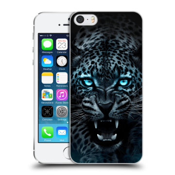 Пластиковый чехол на Iphone 5s с принтом Темный леопард Пластиковый чехол на Iphone 5s с принтом Темный леопард