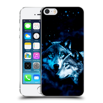 Пластиковый чехол на Iphone 5s с принтом Волки Пластиковый чехол на Iphone 5s с принтом Волки
