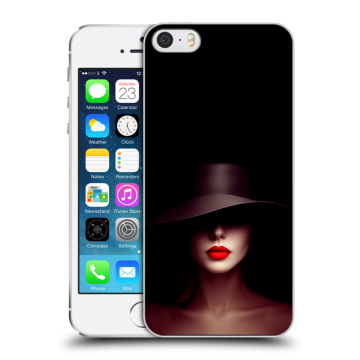 Пластиковый чехол на Iphone 5s с принтом Девушка в шляпе
