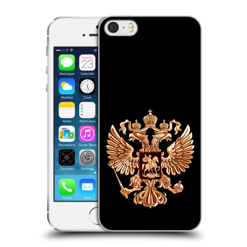 Пластиковый чехол на Iphone 5s с принтом Герб России золотой Пластиковый чехол на Iphone 5s с принтом Герб России золотой