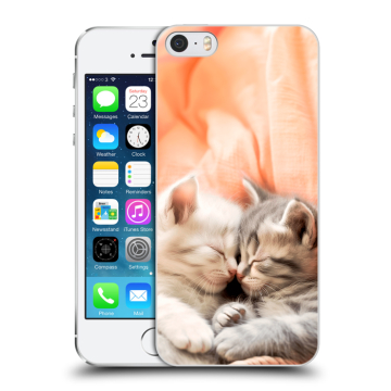 Пластиковый чехол на Iphone 5s с принтом Котята