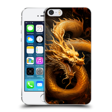 Пластиковый чехол на Iphone 5s с принтом Золотой дракон Пластиковый чехол на Iphone 5s с принтом Золотой дракон