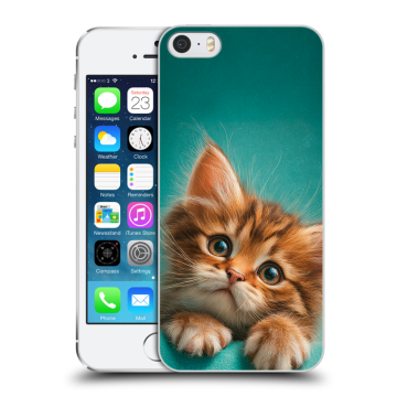 Пластиковый чехол на Iphone 5s с принтом котенок