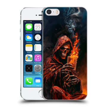 Пластиковый чехол на Iphone 5s с принтом Скелет и карты