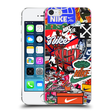 Пластиковый чехол на Iphone 5s с принтом Найк Nike яркий