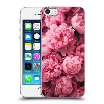 Пластиковый чехол на Iphone 5s с принтом цветы пионы