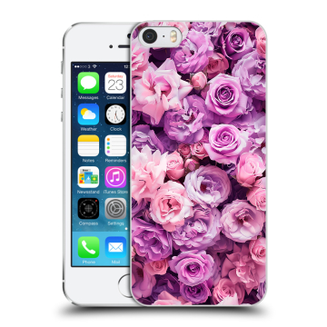 Пластиковый чехол на Iphone 5s с принтом лавандовые розы Пластиковый чехол на Iphone 5s с принтом лавандовые розы