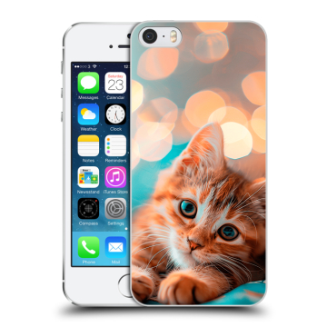 Пластиковый чехол на Iphone 5s с принтом котик
