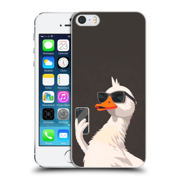 Пластиковый чехол на Iphone 5s с принтом утка в очках