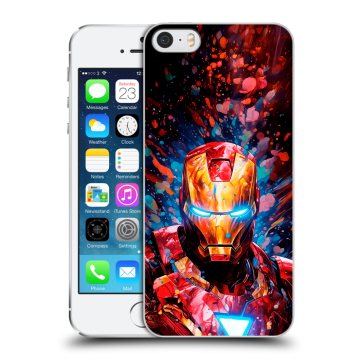 Пластиковый чехол на Iphone 5s с принтом Железный человек Ironman