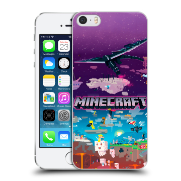Пластиковый чехол на Iphone 5s с принтом Майнкрафт Minecraft