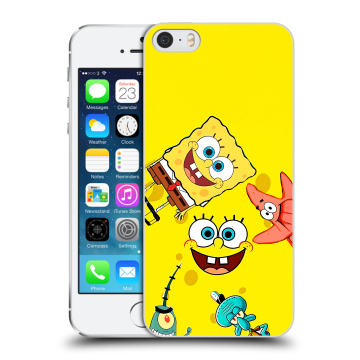 Пластиковый чехол на Iphone 5s с принтом Спанч боб Спанчбоб