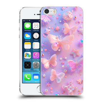 Пластиковый чехол на Iphone 5s с принтом Бабочки Пластиковый чехол на Iphone 5s с принтом Бабочки