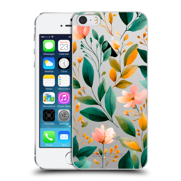 Пластиковый чехол на Iphone 5s с принтом Цветы паттерн Пластиковый чехол на Iphone 5s с принтом Цветы паттерн