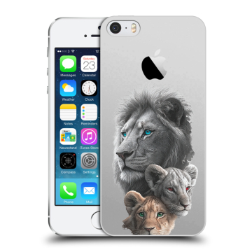 Пластиковый чехол на Iphone 5s с принтом Львы Пластиковый чехол на Iphone 5s с принтом Львы
