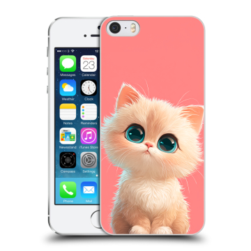 Пластиковый чехол на Iphone 5s с принтом Розовый котенок Пластиковый чехол на Iphone 5s с принтом Розовый котенок