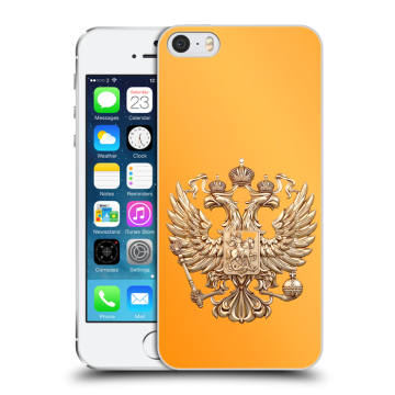 Пластиковый чехол на Iphone 5s с принтом Герб Флаг России Пластиковый чехол на Iphone 5s с принтом Герб Флаг России