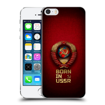 Пластиковый чехол на Iphone 5s с принтом Флаг Герб СССР Пластиковый чехол на Iphone 5s с принтом Флаг Герб СССР