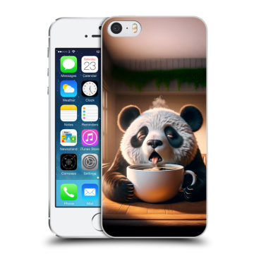 Пластиковый чехол на Iphone 5s с принтом смешная панда