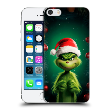 Пластиковый чехол на Iphone 5s с принтом Гринч Новый год Рождество Пластиковый чехол на Iphone 5s с принтом Гринч Новый год Рождество