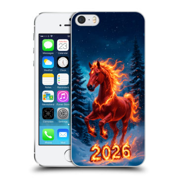 Пластиковый чехол на Iphone 5s с принтом Новый год коня Пластиковый чехол на Iphone 5s с принтом Новый год коня