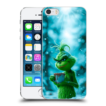 Пластиковый чехол на Iphone 5s с принтом Новый год гринч Пластиковый чехол на Iphone 5s с принтом Новый год гринч