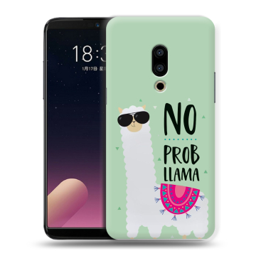 Силиконовый чехол на Meizu 15 с принтом Лама