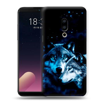 Силиконовый чехол на Meizu 15 с принтом Волки