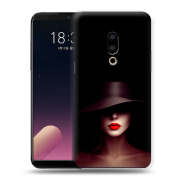 Силиконовый чехол на Meizu 15 с принтом Девушка в шляпе