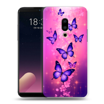 Силиконовый чехол на Meizu 15 с принтом Бабочки